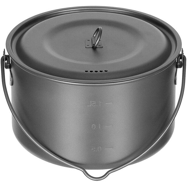 Fox Outdoor titanov lonček s pokrovko, cca 1,95 L