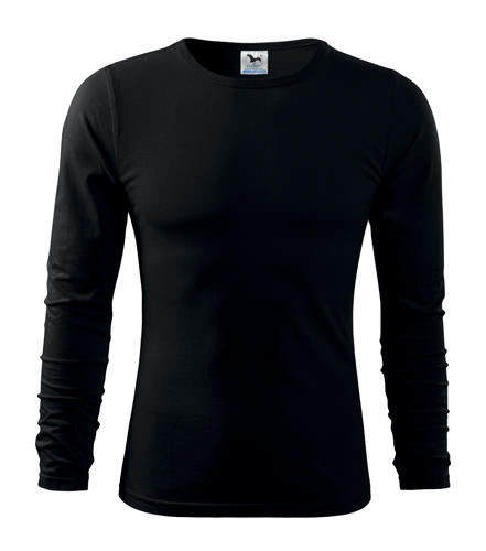 Malfini Fit-T majica z dolgimi rokavi 160g/m2, črna