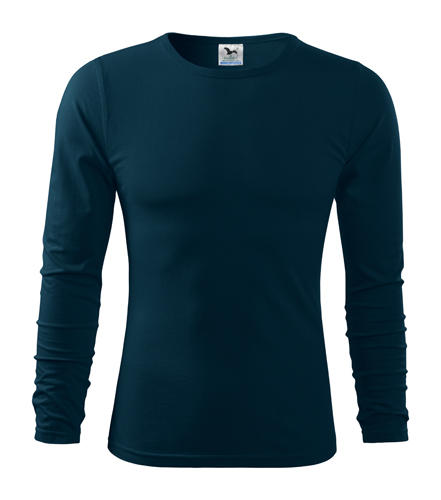 Malfini Fit-T majica z dolgimi rokavi 160g/m2, temno modra