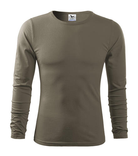 Malfini Fit-T majica z dolgimi rokavi 160g/m2, vojaška