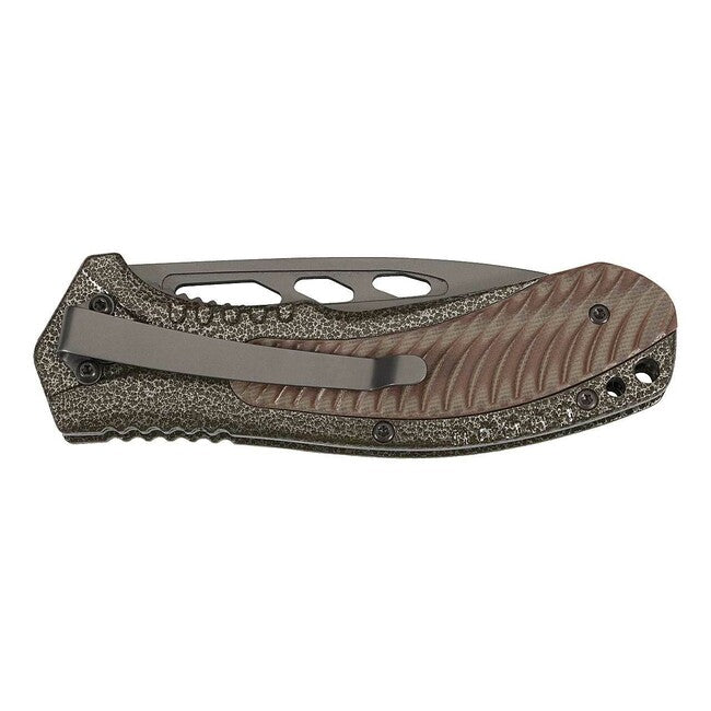 Herbertz TOP-Collection žepni nož 8,7 cm, peščeno-rjava, G10, najlonski tok