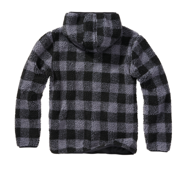 Brandit Teddyfleece Worker flisasti pulover, črna/siva