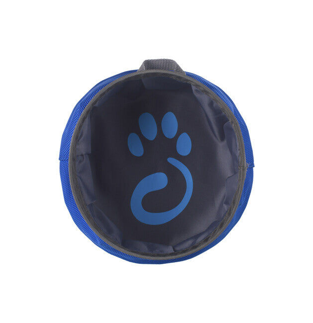 Mountain Paws zložljiva skleda za vodo za pse, modra, S