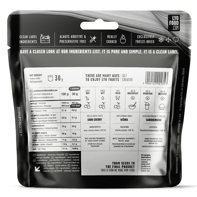 LYOfood rumene češnje 370g