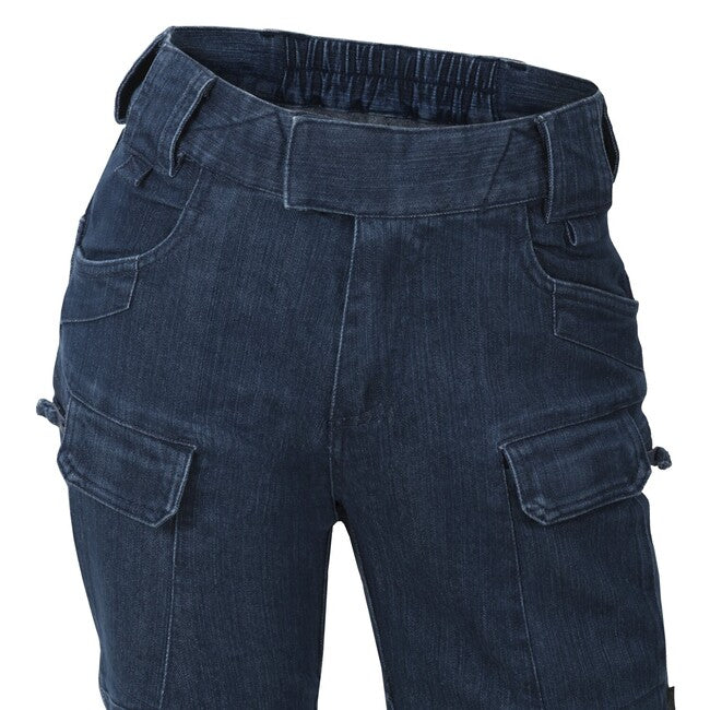 Helikon-Tex UTP Resized mestne hlače taktične ženski Denim Stretch Mestske, Marine Blue