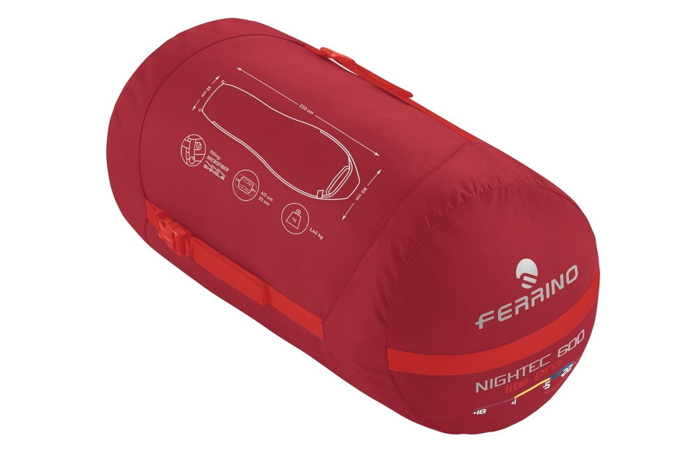 Ferrino Nightec 600 Lite Pro spalna vreča L, rdeča