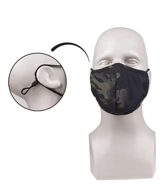 Mil-Tec Protective Face Mask, Multitarn Black