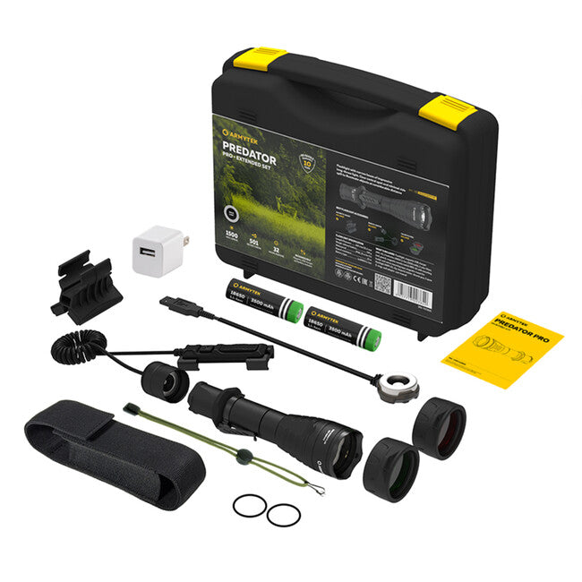 ArmyTek Predator Pro Magnet USB Extended set za taktiko, topla bela svetilka