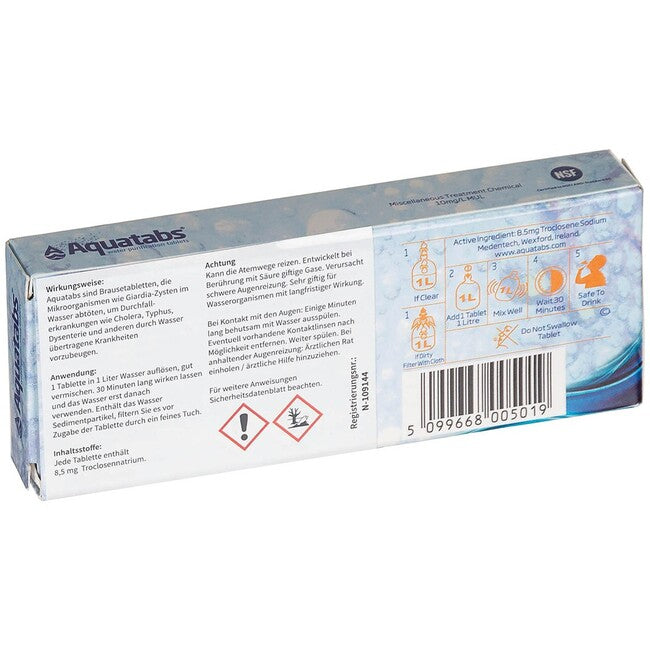 MFH Medentech Aquatabs razkuževanje vode, 50 tablet