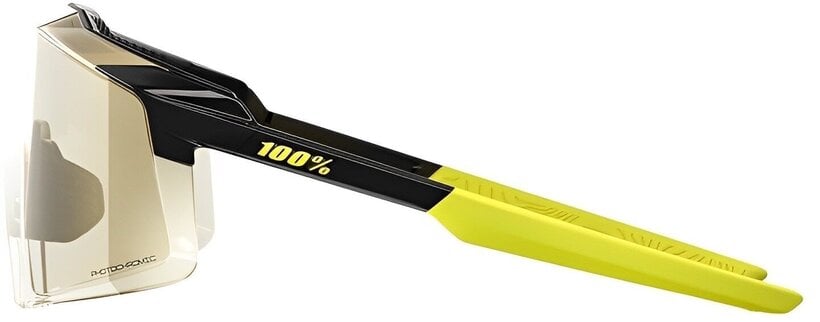 100% Aerocraft sončna očala, Gloss Metallic Black - Gold Mirror Photochromic