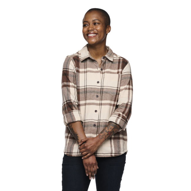 Black Diamond Project Flannel flanelna srajca ženski, chalk pink-walnut plaid