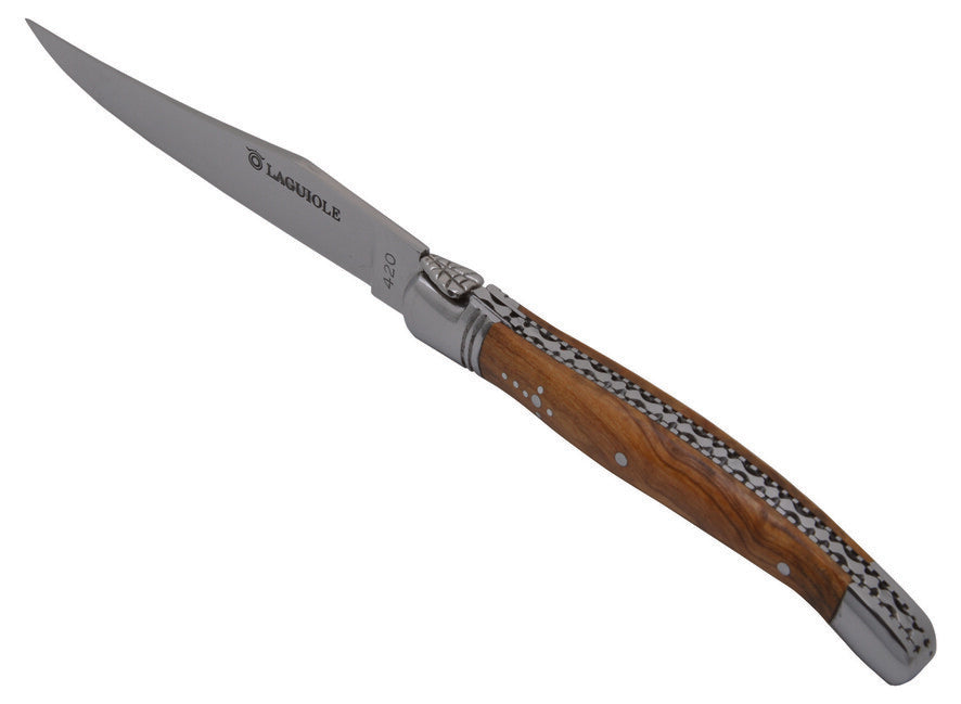Laguiole DUB101 nož za pečenek, rezilo 11,5 cm, jeklo 420, ročaj jesenov les