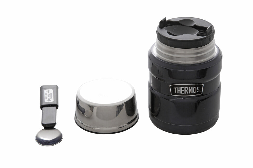 Thermos King posoda za hrano s palčko, temno modra, 0,47 l