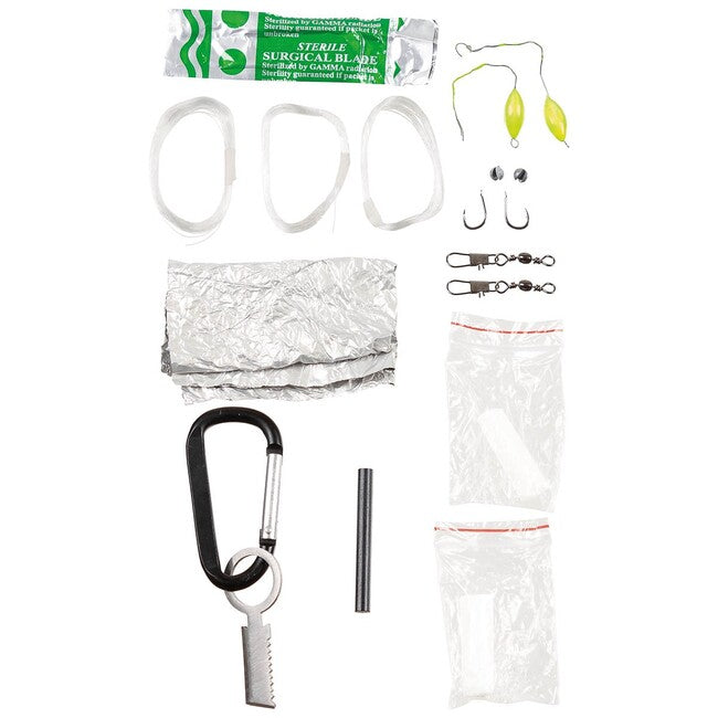 MFH Parachute Cord komplet za preživetje, OD green/črna