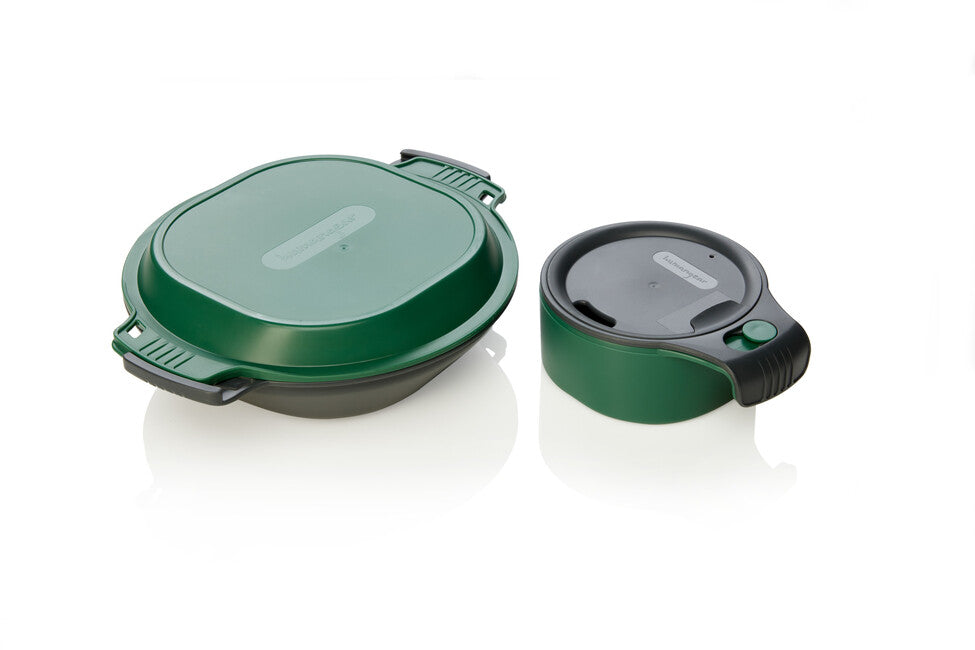 Humangear GoKit Deluxe posoda za kosilo, oglje-zelena
