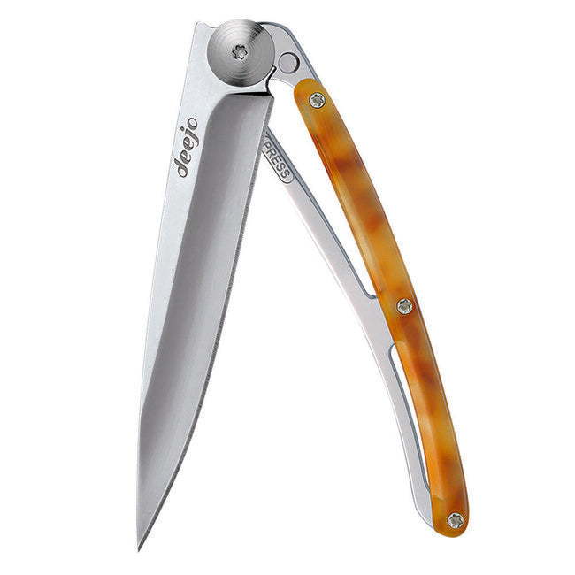 Deejo Turtle Folding Knife, Turtle Shell Blank