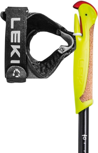 LEKI XTA 6.5 Vario Jr. smučarske palice, črno-belo-neonsko rumena, 125 - 145 cm