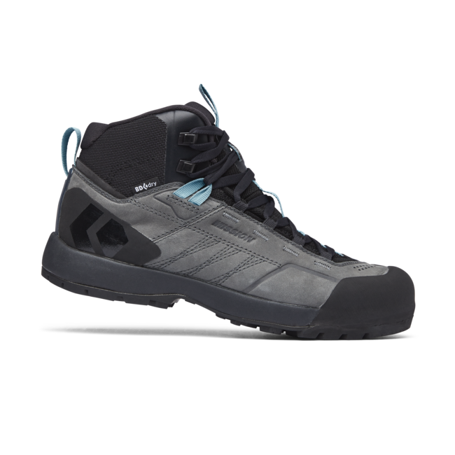 Black Diamond Mission Mid usnjene čevlje Ženski Waterproof Approach, jeklenasto siva-obalna modra