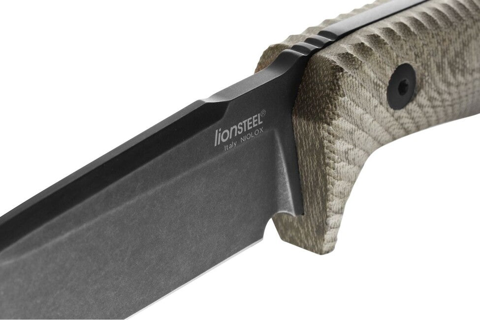 Lionsteel T5B bodalo srednje dolgo s canvas micarta ročajem, zeleno