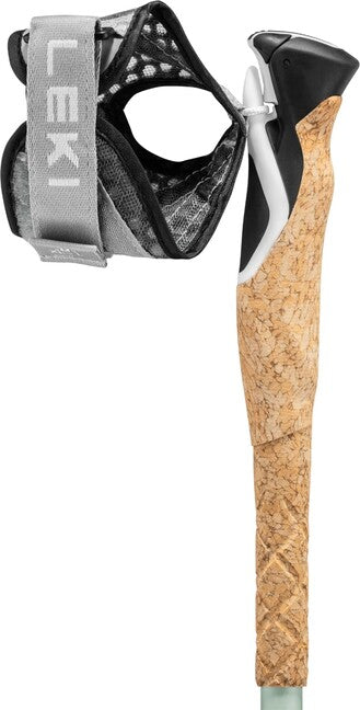 LEKI Cross Trail Carbon Σκανδιναβικές Ράβδοι Περιπάτου, Λευκό-Envy Πράσινο-Μαύρο, 100 - 135 cm