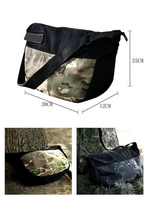 DRAGOWA Tactical Helix torba za čez ramo, CP črna