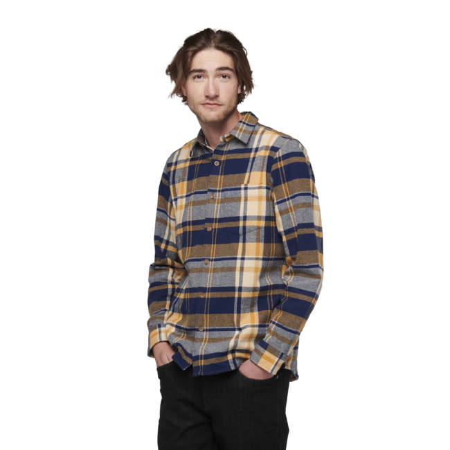 Black Diamond Project Flannel drvarska srajca moški, indigo-gold plaid