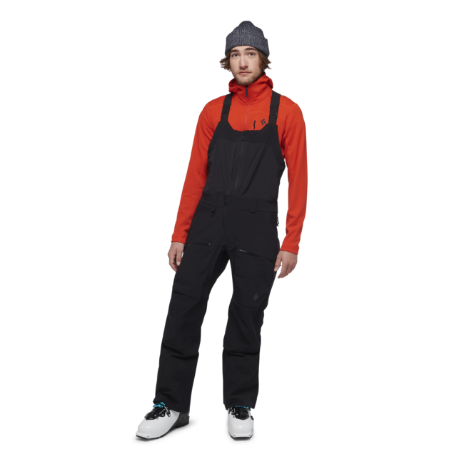 Black Diamond Recon Stretch Pro Bibs hlače moške s trakmi, črna