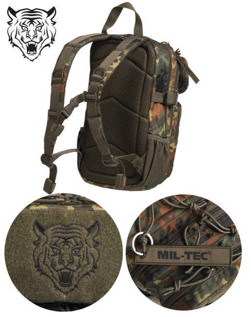 Mil-Tec US Assault nahrbtnik otroški flecktarn, 14L