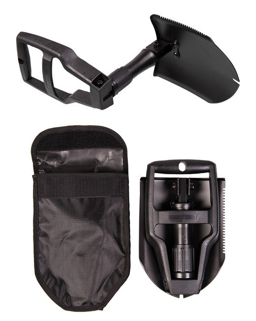 Mil-Tec Folding Shovel US II Generation Plastic Handle with Pouch