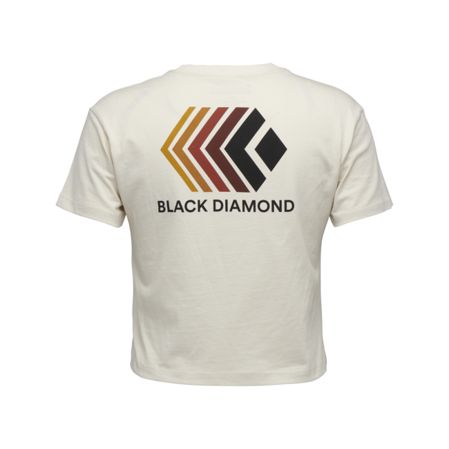 Black Diamond Faded crop majica ženski s kratkim rokavom, off white