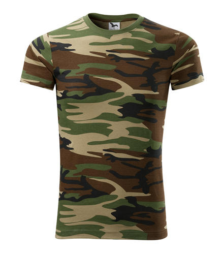 Malfini Camouflage kratke majice 160g/m2, rjava