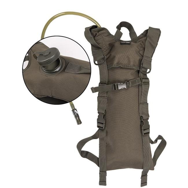 Mil-Tec Hydration Backpack 3L with Straps, Black