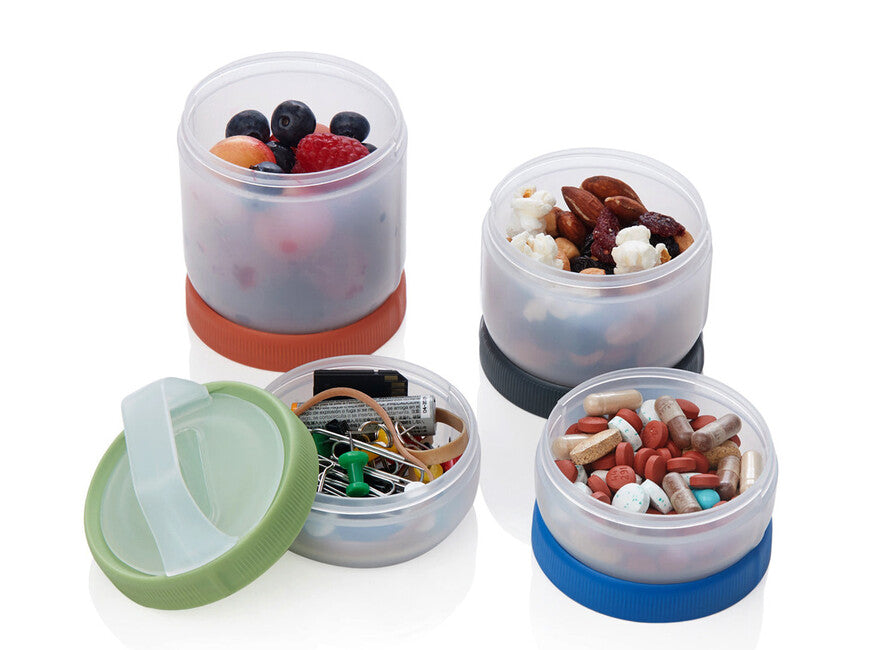 Humangear Stax Twist & Go L modularni zabojnik, pakiranje po 4 kose