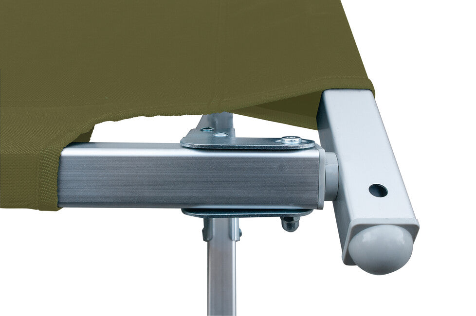 BasicNature Alu-Campbed kampinški ležalnik, olivno zelen, 210 cm
