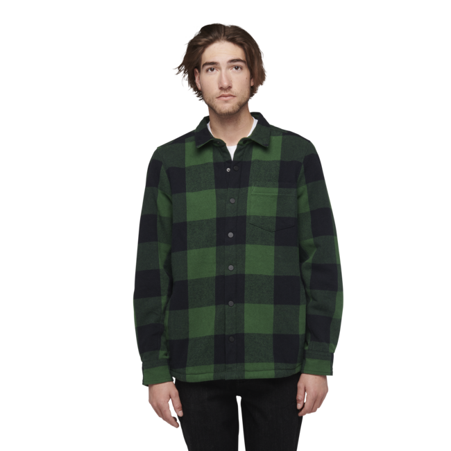 Black Diamond Project Lined Flannel flanelova srajca moska, palm green-black plaid