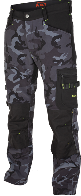 Bennon CAMOS Softshell Pants, Black/Grey