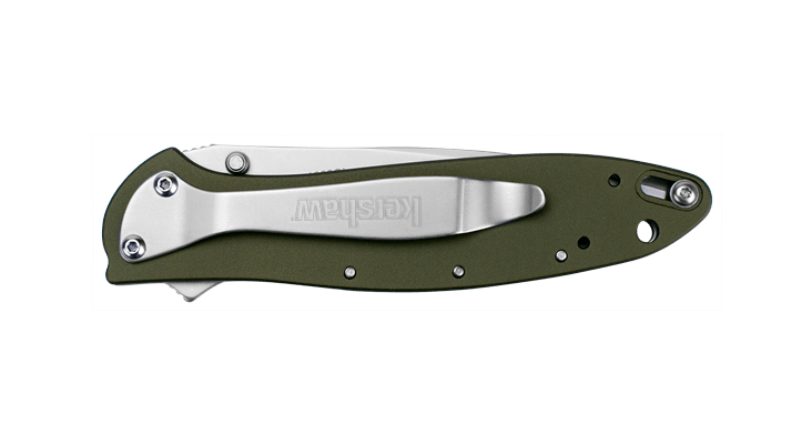Kershaw Leek žepni nož 7,6 cm, olivno zelena, aluminijast