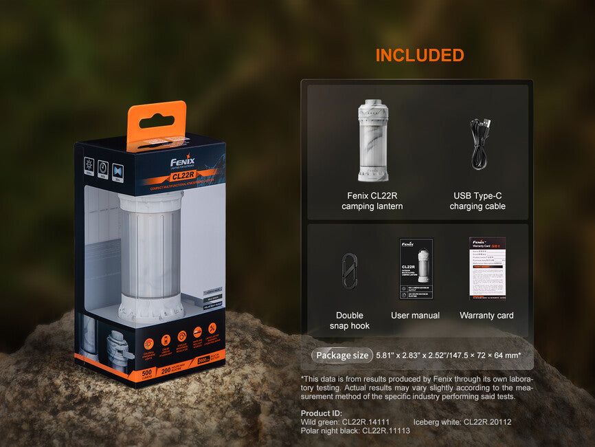 Fenix CL22R Rechargeable Lantern, Black