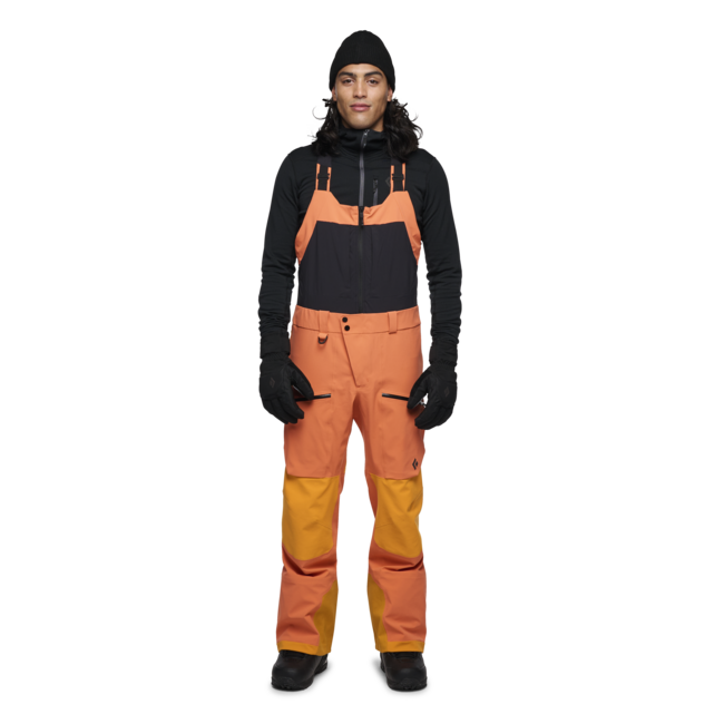 Black Diamond Recon Stretch Pro Bibs hlače moški s trakmi, bd orange-flame orange