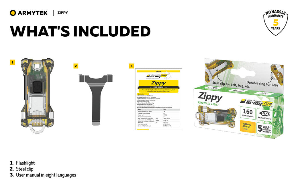 ArmyTek Zippy LED zapestnica, rožnata