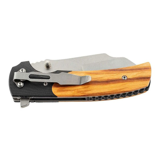 Herbertz enoročni žepni nož 9cm, G10, les Eunymus, črna