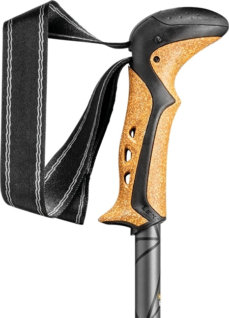 LEKI Khumbu Lite smučarske palice, črna-temno antracit-mango, 100 - 135 cm
