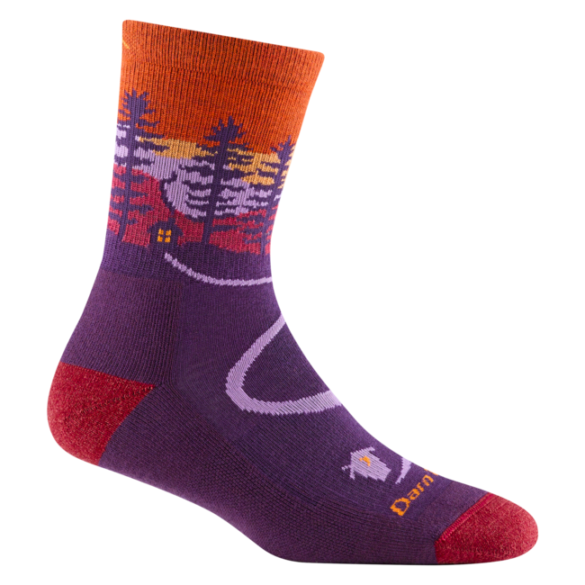 Darn Tough Northwoods Micro Crew Midweight Cushion Hiking Socks, Nightshade