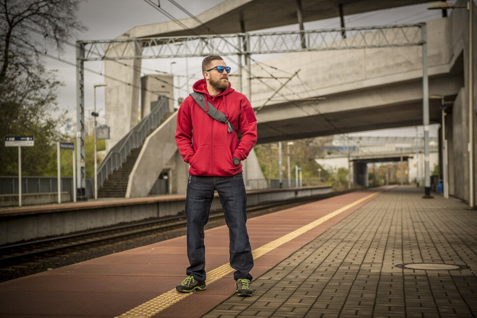 Helikon-Tex mestna pulover taktična FullZip, zelena