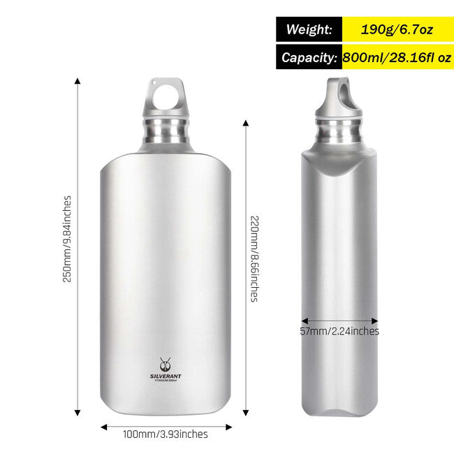 Silverant Titanova steklenica slim 800 ml