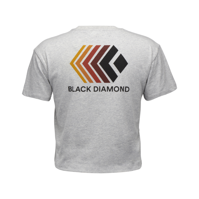 Black Diamond Faded crop majica ženski s kratkimi rokavi, nickel heather
