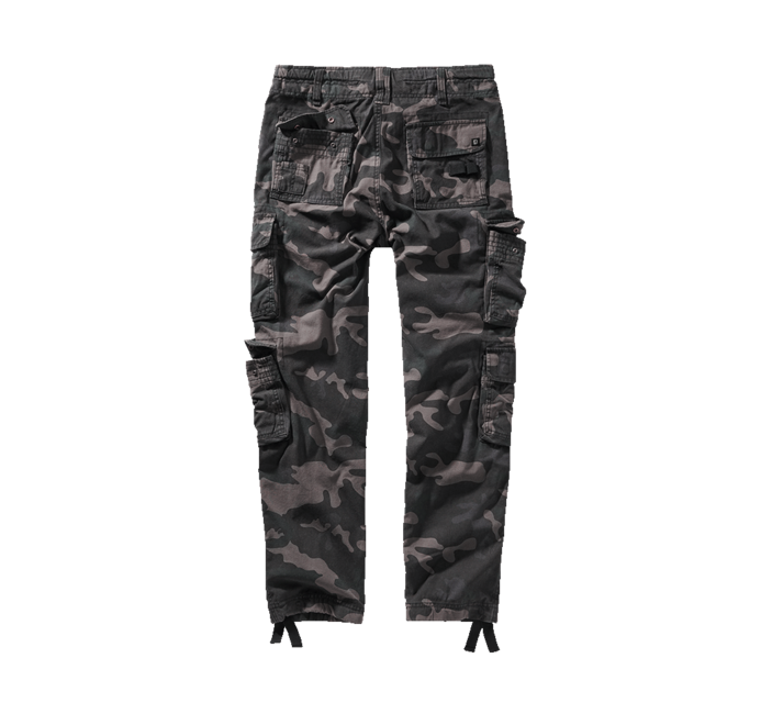 Brandit Pure Slim Fit črne hlače, darkcamo