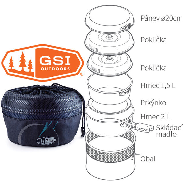 GSI Outdoors Bugaboo Ceramic Camper Cookset 1.5 + 2 L