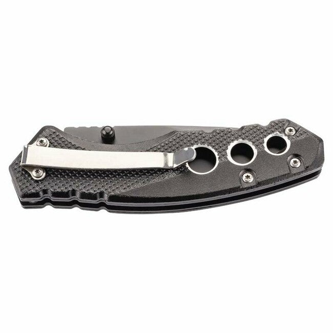 Herbertz enoročni žepni nož, aluminijast, črn, 7,5cm