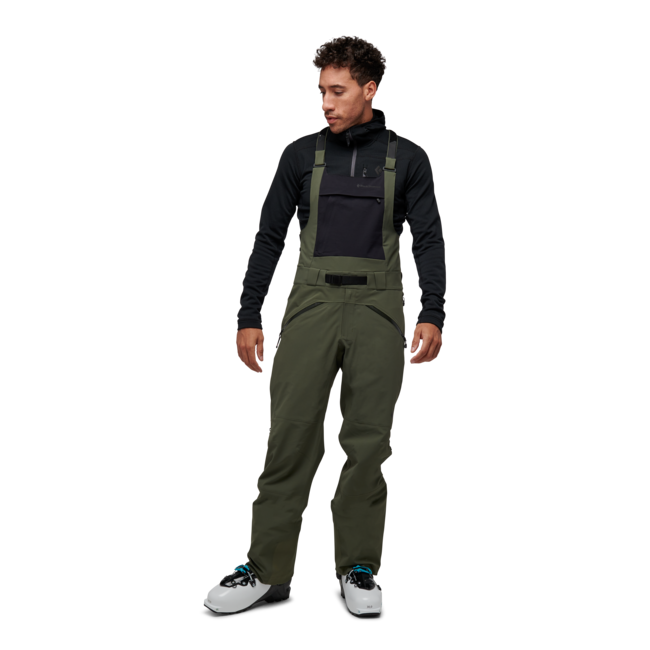 Black Diamond Recon Stretch Bibs hlače moški s trakmi, tundra